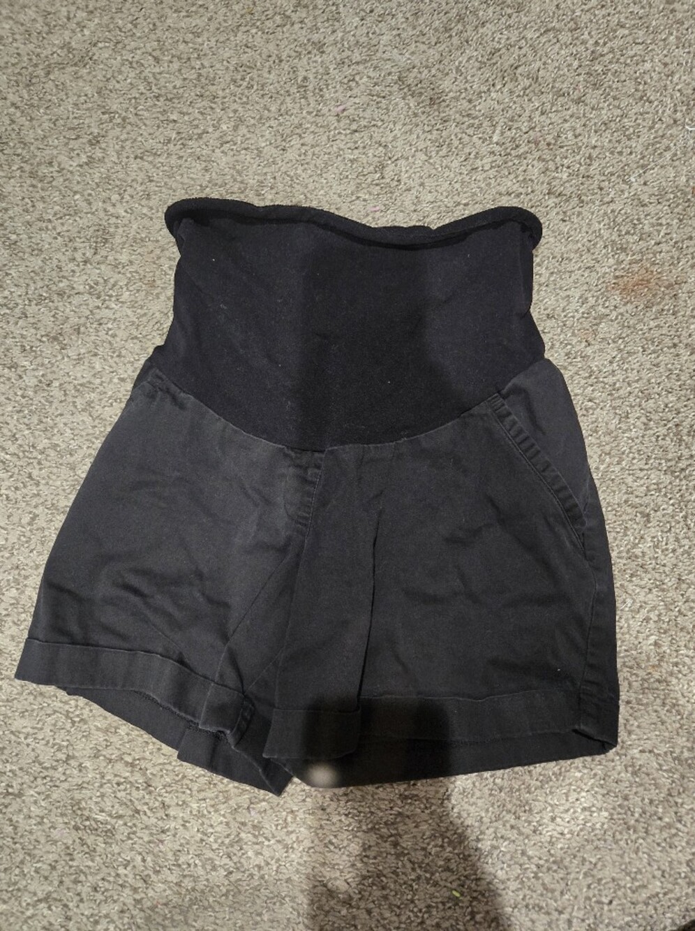 Motherhood Maternity Black High-Waist Support Shorts